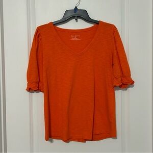 Talbots Vibrant Orange Blouse Women’s Medium
